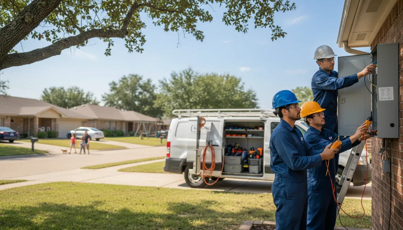 Certified electrician providing emergency electrical services in Halltown, MO